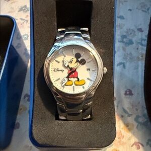 Disney Mickey Mouse Silver and Yellow Watch